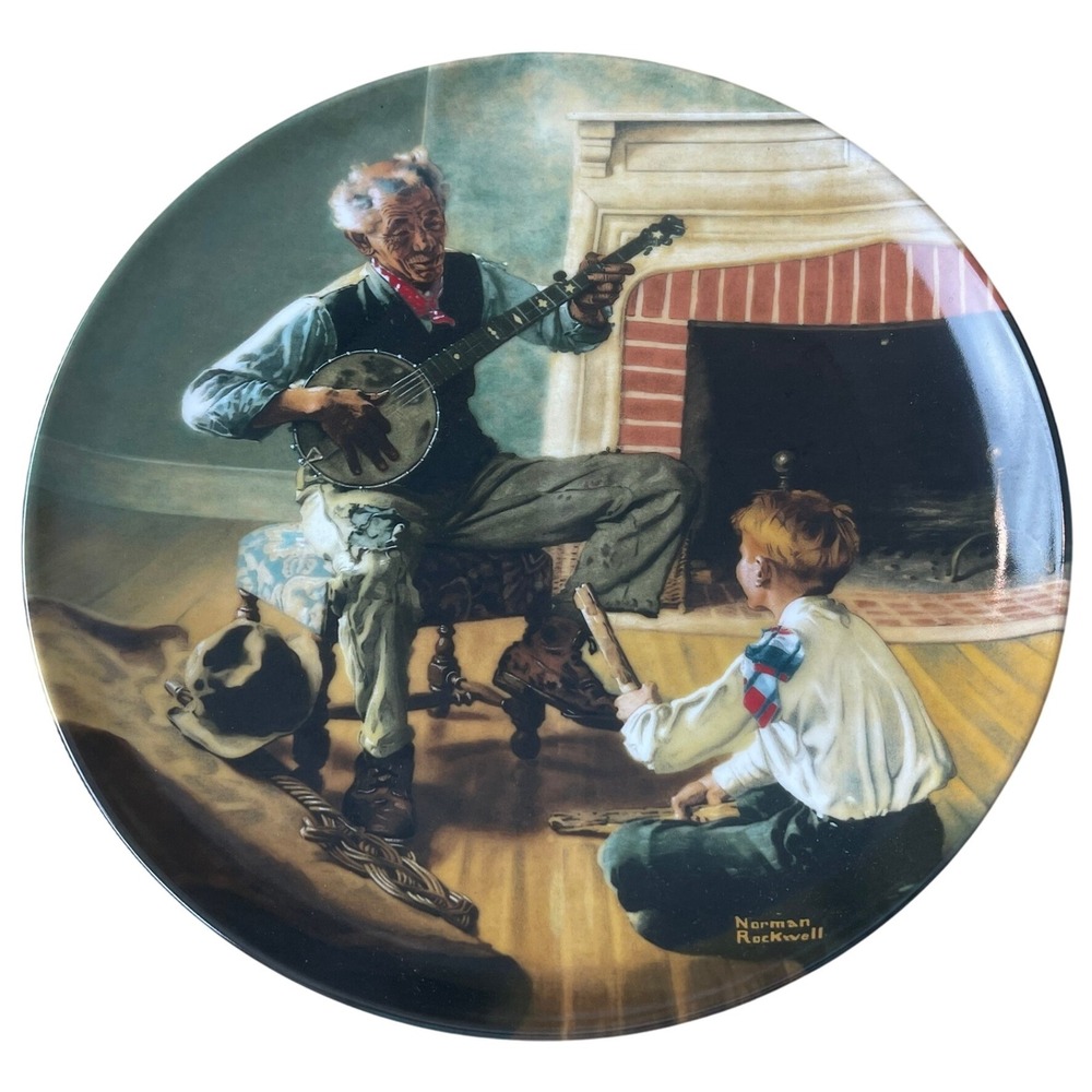 00439 - Norman Rockwell "The Banjo Player" No 13683B 1989 Autheticated‎ Classic
